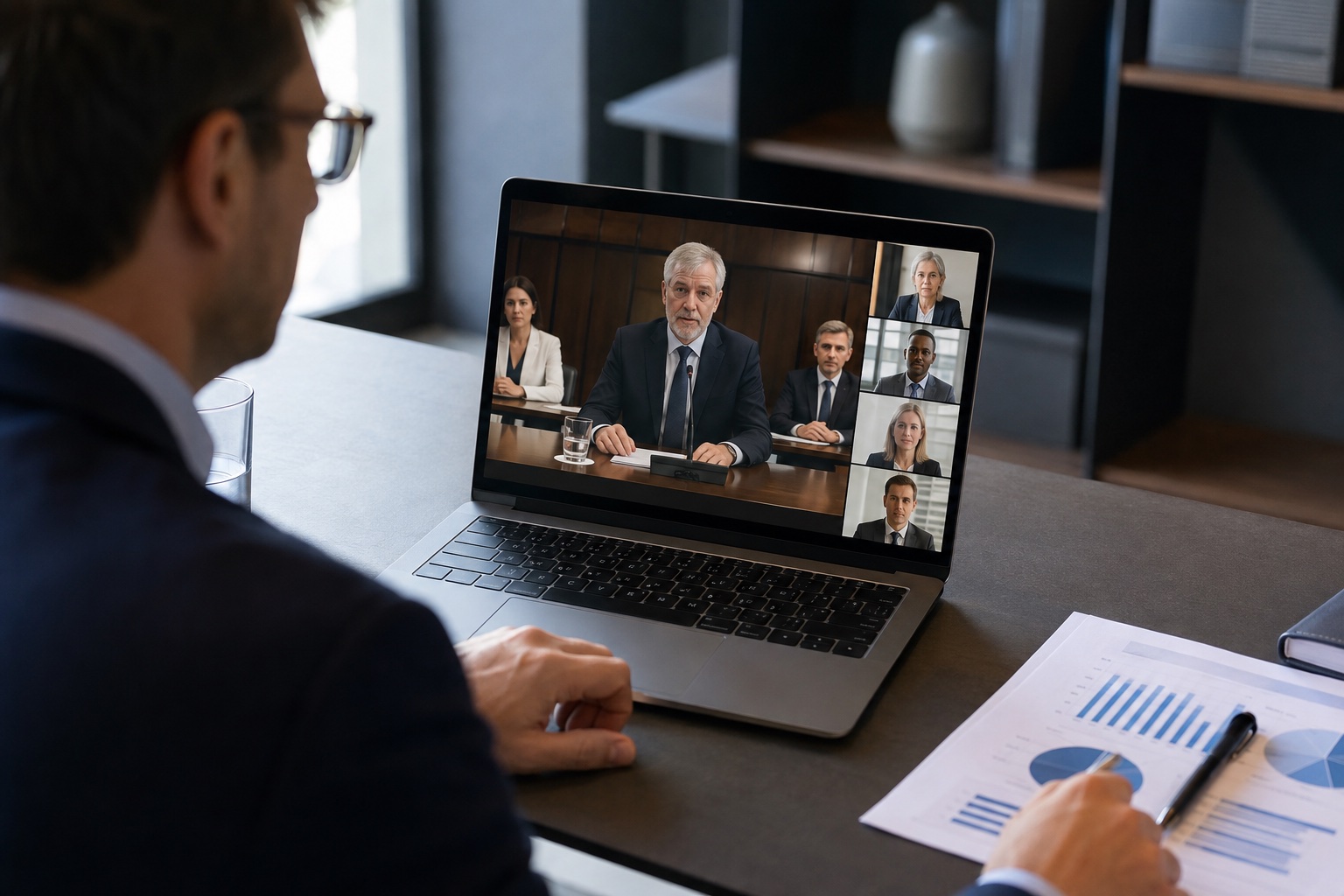 Shareholder participating remotely in a company general meeting